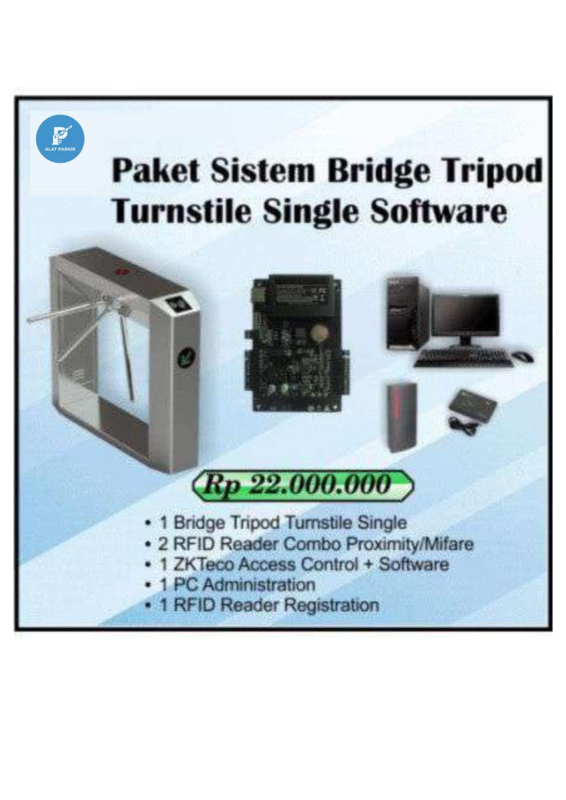 Paket Bridge Tripod Turnstile Single Taping Kartu