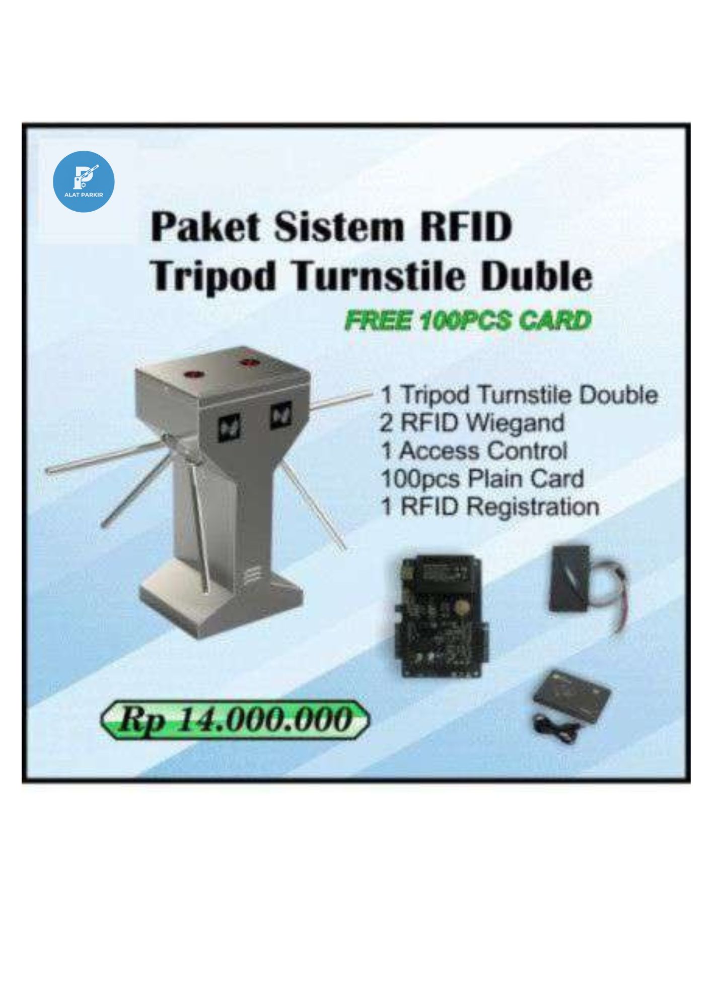 Paket Tripod Turnstile Taping Kartu