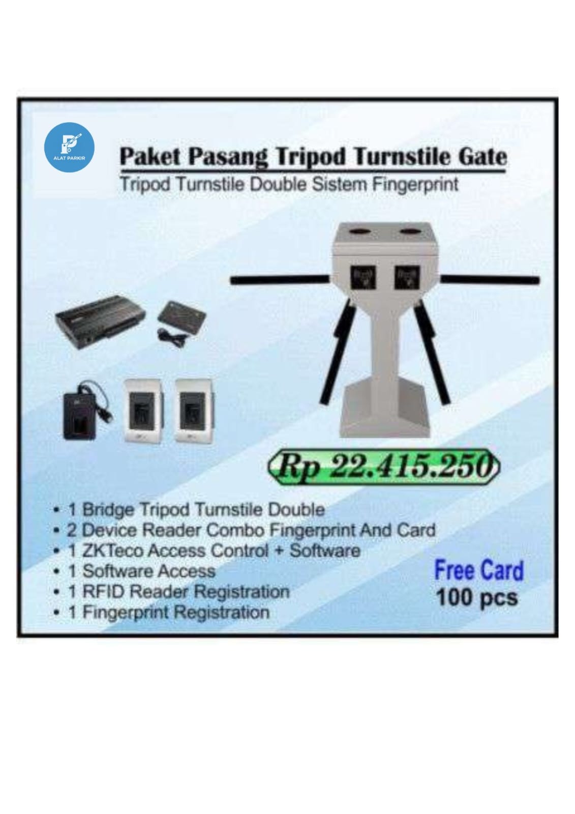 Paket Tripod Turnstile Fingerprint