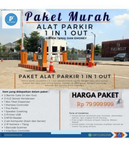 Paket Alat Parkir Berbayar 1 Masuk 1 Keluar Murah