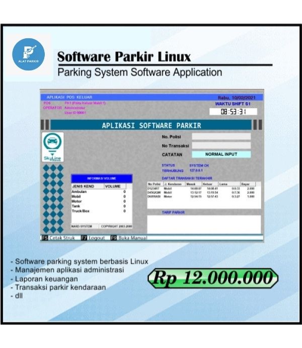 Software Parkir Linux Support Emoney