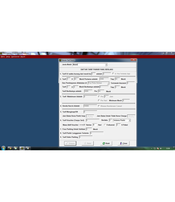 Software Parkir Linux