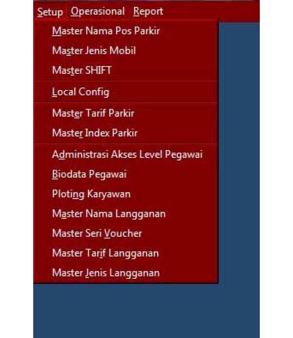 Software Parkir Linux