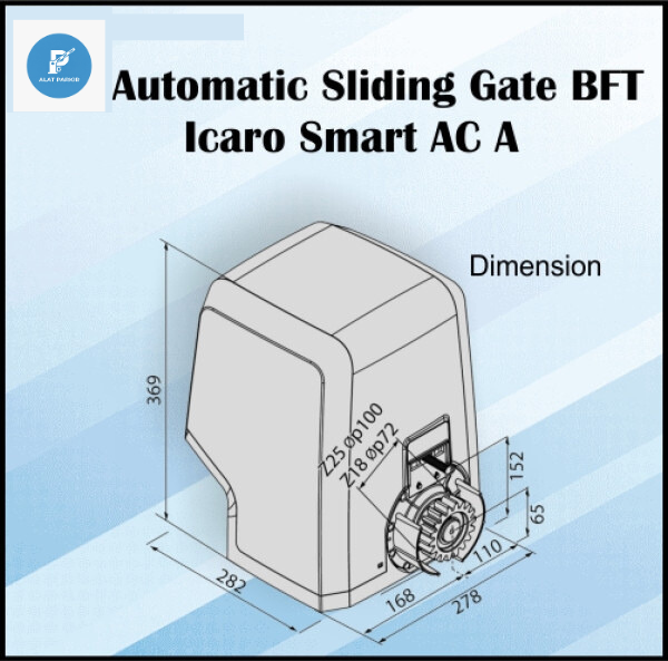 Sliding Gate BFT ICARO VELOCE SMART AC A1000 Pintu Pagar Otomatis