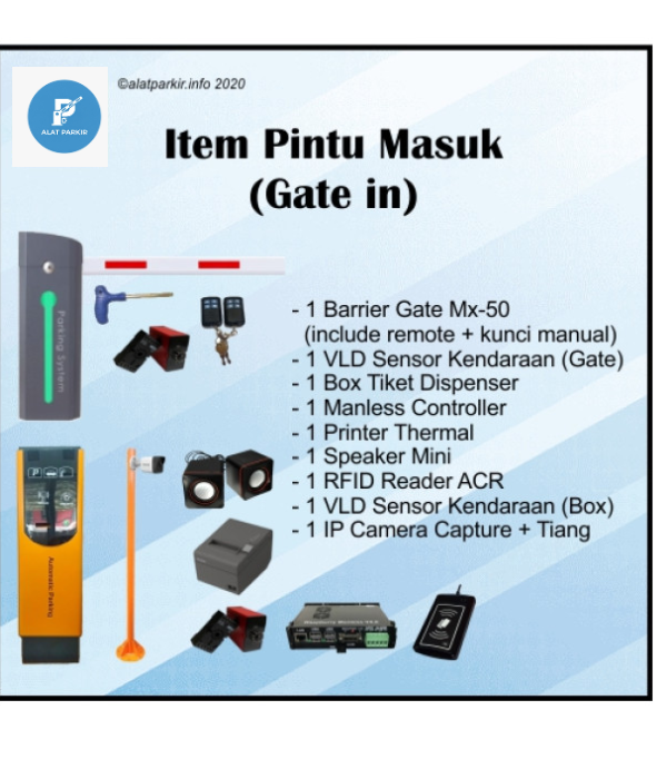Paket Alat Parkir Emoney Cashless Tap to Tap