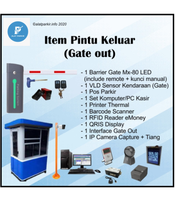 Paket Alat Parkir Emoney Cashless Tap to Tap