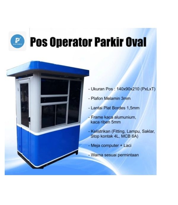 Pos Parkir Single Bentuk Kotak