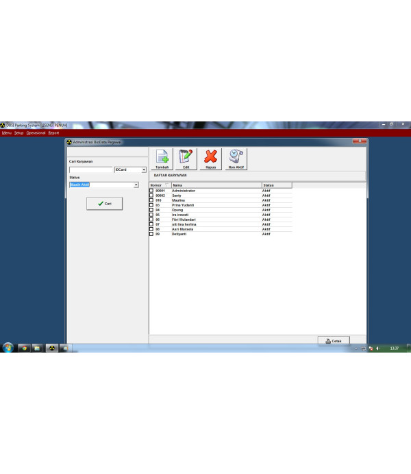 Software Parkir Linux Support Emoney